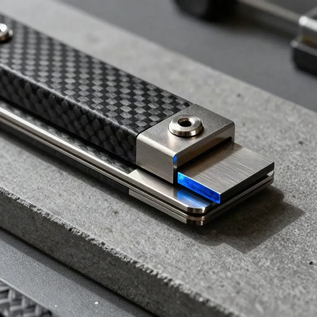 Carbon-fiber shims, titanium fasteners, and a milled spacer plate on graphite concrete