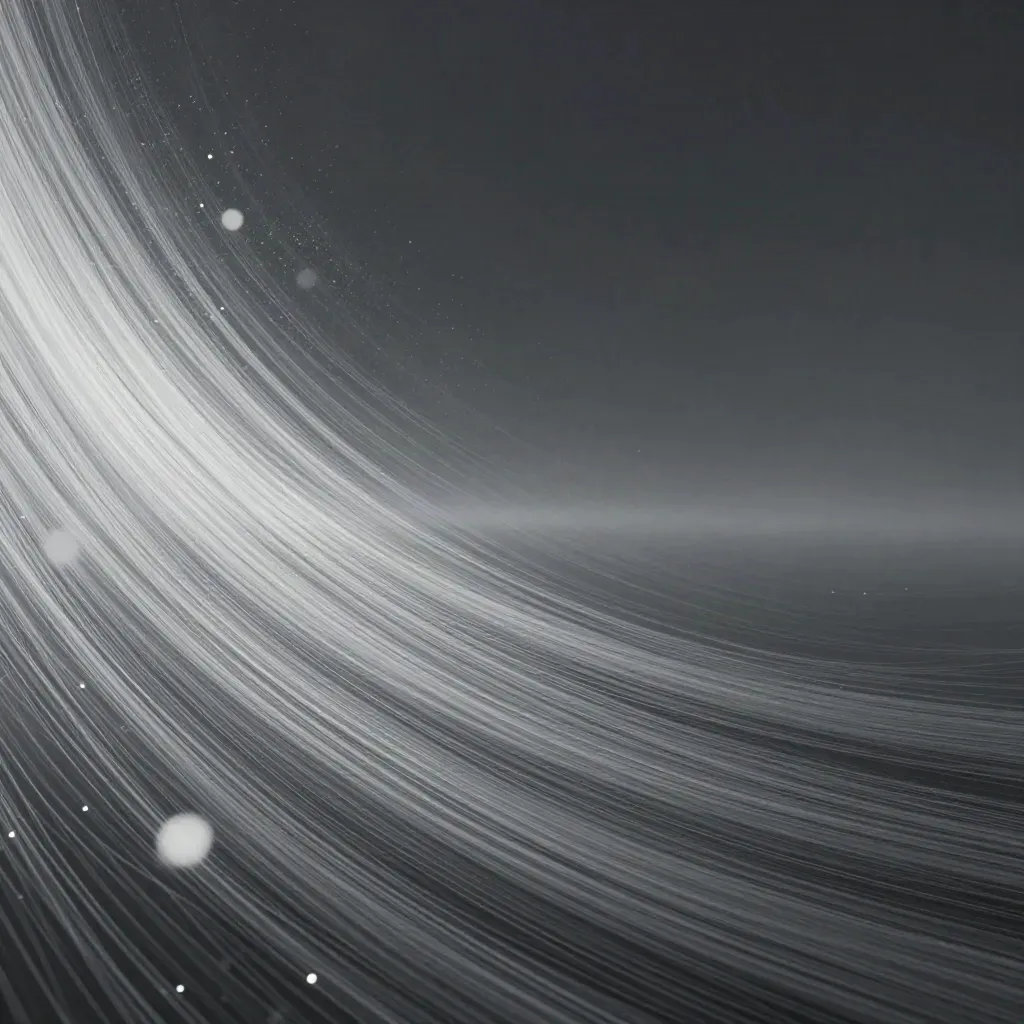 Silver filaments bloom in graphite space, with calm copy space on the right.